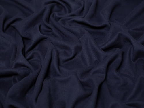Schwerer Mantelstoff aus Kaschmir und Wolle, Marineblau – Meterware