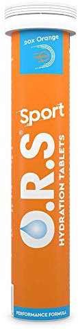 O.R.S Sport Hydration Tablets - Orange, Pack of 1 | Sports Electrolytes with Vitamin D & Magnesium for Rehydration & Recovery | Salts for Electrolyte Replacement | Vegan, Gluten-Free & Low Calorie