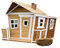 AXI Spielhaus Lisa aus FSC Holz | Outdoor Kinderspielhaus mit Veranda für den Garten in Braun & Weiß | Gartenhaus für Kinder mit Fenstern
