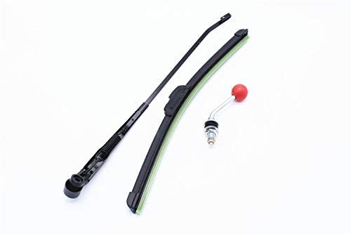 TAKPART 1 Set Universal UTV Manual Hand Operated Windshield Wiper Rubber Blade Kit