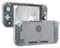 eXtremeRate Full Case für Switch Lite Console, DIY-Ersatz Gehäuse Hülle & Tasten & Schutzfolie Ersatzteile Shell Kit für Nintendo Switch Lite Spielkonsole (Transparent)