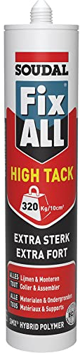 Mastic colle Soudal Fix ALL High Tack brun 290ml