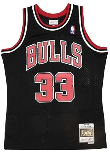 Mitchell & Ness Scottie Pippen #33 Chicago Bulls 1997-98 Youth Swingman NBA Trikot Schwarz, XL (YTH)