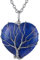 FOCALOOK Collier Lapis Lazuli Véritable Femme Collier Coeur Arbre de Vie Pierre Naturelle de Naissance Septembre Chaîne Acier Ajustable