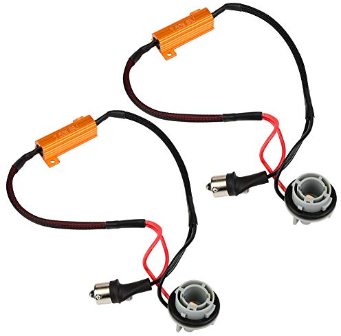 Widerstandsverbinder, 2pcs / Set Lastwiderstandsstecker Kabel Kabelbaum LED Blinker Ersatz für Glühbirne Rot mit Lastwiderstand 1156 Lastwiderstand 1156 Widerstand P21w LED Widerstand