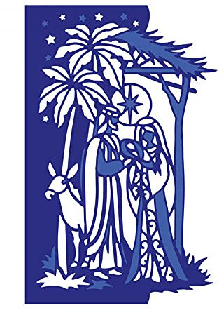 Religiöse Heilige Familie Krippe Formen für die Kartenherstellung Weihnachten Metall Stanzformen für DIY Scrapbooking Papier Crafting Kunsthandwerk Prägeschablone Stanzschablonen Formen