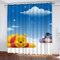 Fgolphd Verdunkelungsvorhang im Pooh Bear, wasserdichter Stoff gardinen für kinderzimmer,Ösen Oben für gardinen, 100% Polyeste,2 Paneele (8,150×166(BxH))