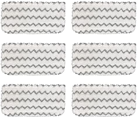 6 Pack Shark Steam Mop S1000 S1000A S1000C S1000WM S1001C Pads Set Washable Replacement Microfiber Mop Pads…