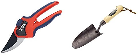Spear & Jackson 6060BS Razorsharp Advantage Large Bypass Secateurs and Elements Hand Trowel