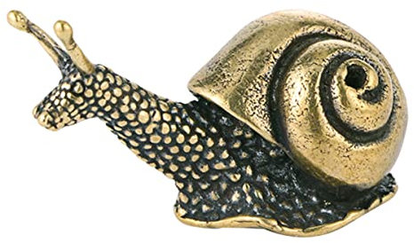 YARNOW Schneckenschmuck Aus Reinem Kupfer Rustikale Kunstobjekte Schnecke Schneckenskulptur Aus Messing Mini-glücksstatue Mini-schneckenstatue Aus Messing Verstecken Miniatur Zubehör Büro