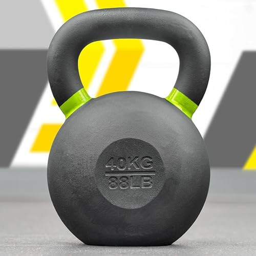 FORZA Pro Kettlebells aus Gusseisen [4 kg – 48 kg] | Hochwertige Kettlebells für Krafttraining – 3 Set-Optionen für Heim- und Fitnessstudio