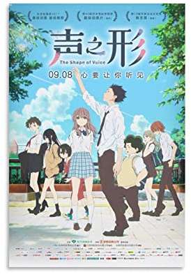 Japanisches Anime-Poster The Shape of Voice Koe No Katachi A Silent Voice Japanese Anime Poster 2 Print Foto Art Painting Canvas Poster Home Modern Decor Poster 20 x 30 cm