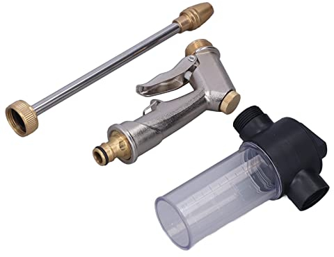 Pistola Acqua Ad Alta Pressione per Giardino - Kit Completo con Tubo, Ugello Spruzzatore Multifunzione, Schiuma e Strumento di Pulizia Professionale