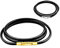 Findout 3mm black Waterproof Braided Leather Necklace For Men, Gold Stainless Steel Buckle Clasp Hyponic Wax Rope leather Chain Necklace For Women Girl Boy, Free Steel Silk Chain 14-36inch (14)