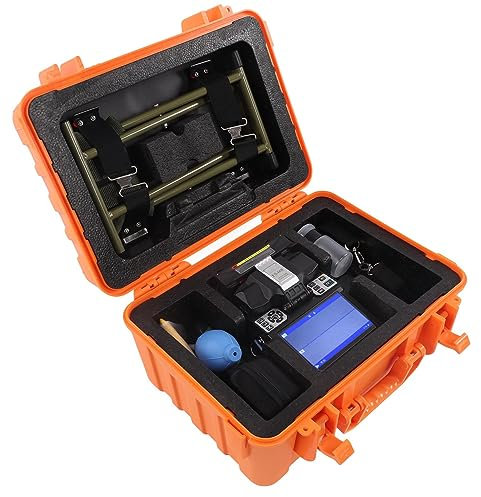 Empalmador por Fusión, 9 Modos de Calefacción Amplia Aplicación Fácil Operación Máquina Empalmadora de Fibra óptica Interfaz USB Baja Pérdida para Mantenimiento (Enchufe UE