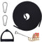 Schlittenseil Zugseil,Schlitten Seil 4m,Schlittenseil Mit Karabiner,Schlittenleine Mit Griff,Premium Schlittenleine,Schlittenseil mit Holzgriff,Schlitten Zugseil für Schlitten und Rodel im Winter