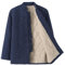 GVILTY Hiver Chaud Épais Jacquard Tang Costume De Vêtements Traditionnels Chinois Manches Longues, Hommes Vêtements Kung Fu Tops Art Martial Uniforme Aile Chun Veste blue-4XL