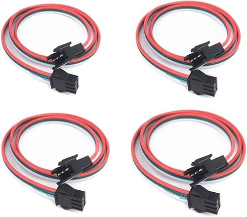 HUABLUE 4 pcs/paket 0.5m/1.64ft 3 Pin JST SM Männlich Weiblich Stecker Led-anschluss Kabel Für WS2812B WS2811 SK6812 symphony LED lichter mit anschlüssen SM 3P controller draht