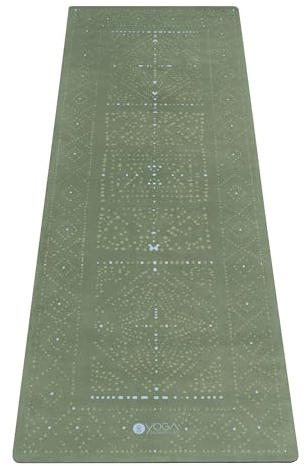 Yoga Design Lab Reise Yogamatte 1,5mm | Dünn, rutschfest, Faltbar, Leicht, Matte/Handtuch, Waschmaschinenfest | mit Tragegurt (Boho Glow, 1.5mm)