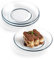 NUTRIUPS 3 Pack 20cm Tempered Glass Dessert Plates, Clear Salad Plates Dishwasher and Microwave Safe