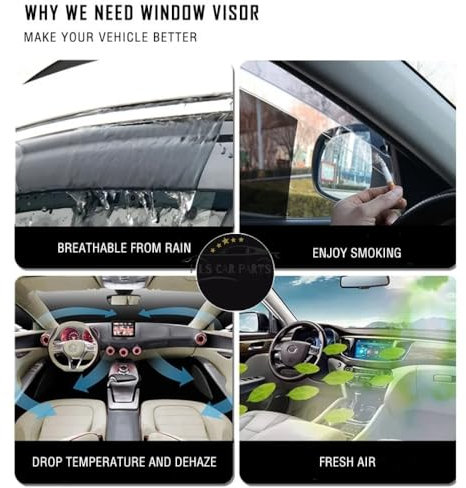 ZXYHBHD 4 Stück/Set Autofenster-Windabweiser, kompatibel mit Chevrolet Captiva, Auto-Seitentür-Klebeabweiser, Regenabweiser,2006-2018