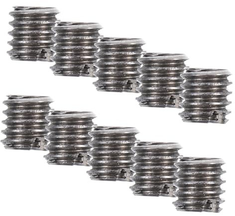 KITANDOVE 10St Lo setzt möbel reparatur stuck longevity longieren pezzettino silve Verbinder für Holzmöbel holz bolzen befestigung Zahnspange Mutter Holzbolzen Verschluss m2 Einfügung Stahl