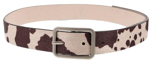 LIFKOME Stylischer Leoparden Gürtel aus Pu mit Verstellbarer Länge und Robustem Design für Damen im Alltag und Riegel Modisches Cowgirl Accessoire