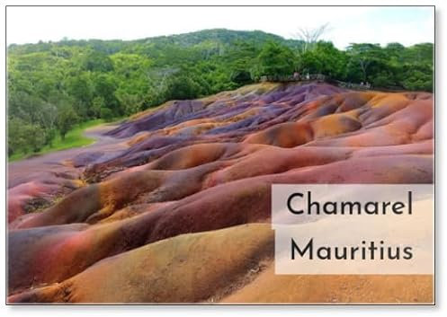 Chamarel Siebenfarbige Erden auf Mauritius, Design 1, Kühlschrankmagnet