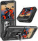 WeiCase Cover per Galaxy Z Flip 7 FE/Galaxy Z Flip 6 5G, Slide Protezione Fotocamera, Armatura Cover con 360 Gradi Girevole Anello Metallo Magnetica Supporto Silicone Antiurto Custodia,Nero