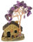 ORFOFE Kristallgeldbaum Zimmerpflanzen bürodeko Living Room Decoration Feng Shui Goldmünzen Geldbaum Wohnkultur Dekor Baum des Lebens Ornament Feng-Shui-Ornament Harz Violett