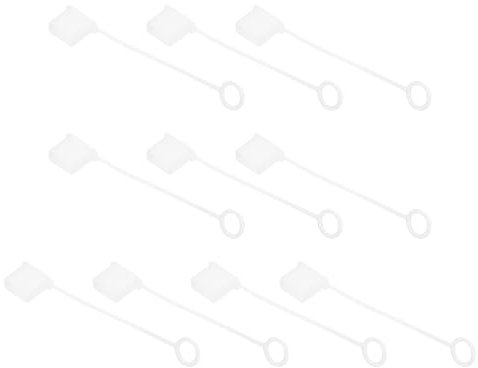 QUARKZMAN 10 Stück USB Staubschutzhüllen Silkon Schutzkappe USB Stecker Abdeckung Schutzhülle Kappe Staubdicht Abdeckkappen mit Haltegurt für USB Typ-A, Transparent