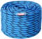 VEVOR statisches Kletterseil 12,7 mm, 60,9 m Outdoor-Kletterseil aus Polyester, 30 kN Bruchfestigkeit, Faserseil Mehrzweckseil mit Stahlkarabinerhaken für Flucht, Abseilen, Brandrettung, Blau