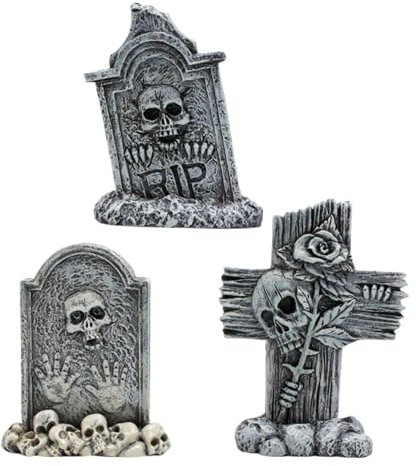 Grabstein Figur Grabstein Statue Grabstein | Schreckliche kleine Grabsteine Figur Innen | Kleine Grabsteine Halloween Grabsteine Einzigartige Deko für Zuhause, Burea