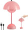 BORDEAG Pilzlampen Tischlampe, Tischlampe Kabellos, Pilz Lampe, Nachttischlampe, Schreibtischlampe, Led Tischlampe, Touch Dimmbar Tischleuchte Mit 3 Helligkeits Modi Für Schlafzimmer, Büro(16x28 cm)