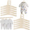 Kleiderbügel Kinder,Kinderkleiderbügel,10 Stück Holz Baby Kleiderbügel,DIY Kinder Kleiderbügel rutschfest Babykleiderbügel,Kleiderbügel Baby Aufbewahrung für Kleider Rock Hosen