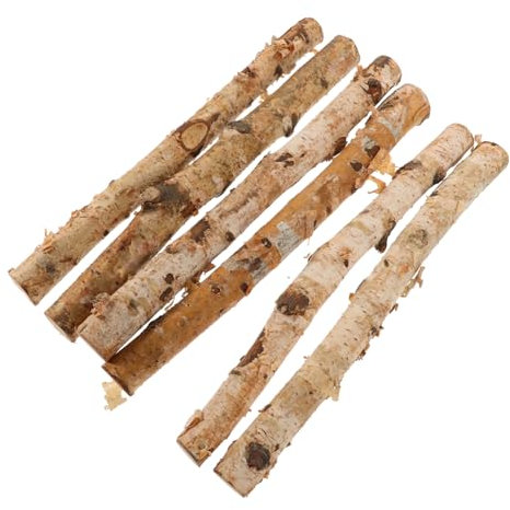 NUOBESTY 6St Birkenstäbchen naturholz holzstäbchen Blumenarrangements Bastelzubehör äste Hartholz Treibholz Baum blumenstecker holzstäbe Bastelstab aus Holz Foto-Requisiten hölzern