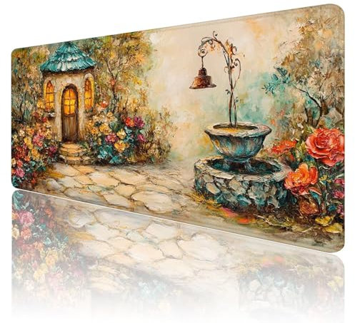 Tapis de Souris de Jeu cabine Tapis de Souris XXl 1000x500mm paysage Tapis Souris Gaming Grand, Avec Bords Surpiqués et Base en Caoutchouc AntidéRapant Surface, AméLiore La PréCision et La Vitesse R59