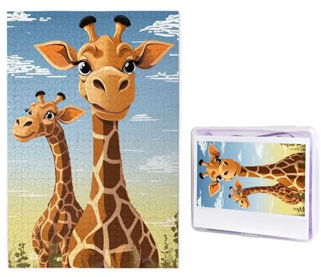 Puzzle Custom Jigsaw Puzzles for Adults 1000 Pieces Personalized Wooden Puzzle Giraffe Wedding Puzzle Picture Puzzle for Christmas Family Birthday Holidays