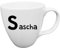 Doriantrade Personalisierter Kaffeebecher - Tasse mit Wunschname XXL - Individuell bedruckt - Hochwertiges Porzellan - 0,4 L - Made in Germany