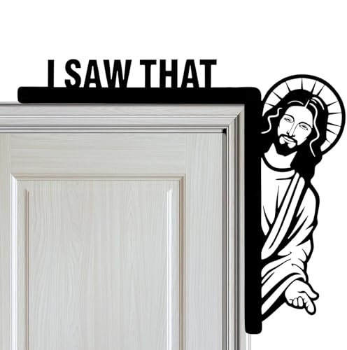 Türeckendekoration Mit Holzrahmen – Tür- Und Fensterrahmen Mit Der Aufschrift „I Saw That Jesus“ | Türeckendekorationen Für Christliches Haus, Spirituelle Und Kreative Ornamente