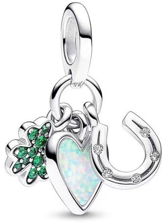 MaNeaz En Forme De Fer À Cheval Trèfle À Quatre Feuilles Charms Bracelet Femme Charms Pour Bracelet Pandora Collier Femme Pour Femmes Bracelet Saint Valentin Cadeaux Appropriés Porte Bonheur