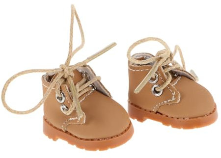 JOINPAYA Verstellbare Schnürsenkel Miniatur-puppenschuhe 2er-Set Weich Und Bequem Für Puppenhaus- Puppenzubehör