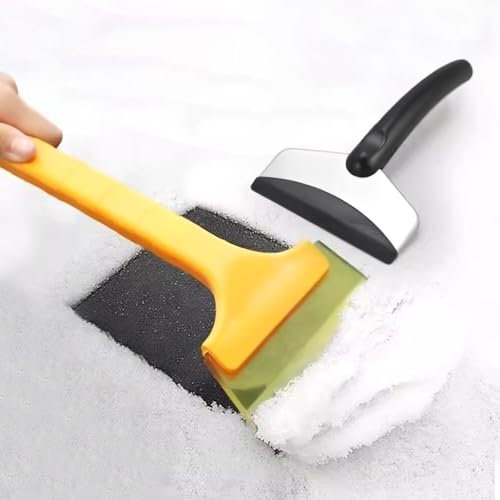 2 Pezzi Raschietto per Ghiaccio Auto, Spatola per Ghiaccio Auto, Parabrezza e Finestrini Laterali della Macchina Raschietto Pala da Neve per Auto