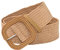 2025 - Damen Gürtel gewebte elastische Stretch breite Taillengürtel für Kleider mit Schnalle Mütze Schal Set Junge Blau (Beige, One Size)