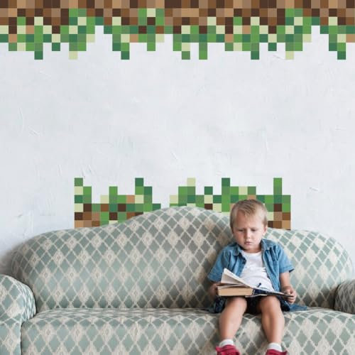 SUPERDANT 3 grüner Camo Pixel Wandaufkleber Camouflage Pixel Wandsticker Militär Armee Jagd Wandtattoo Vinyl Wandsticker Für Zuhause Wohnzimmer Schlafzimmer Kinderzimmer Dekoration