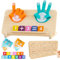 Montessori Spielzeug ab 3 4 5 Jahre - Spielzeug ab 3 Jahre Holzspielzeug Fingerzählmathe Geschenke Jungen Mädchen 3-9 Jahre Kinderspielzeug Lernspiele 3-9 Jahre Jungen Mädchen Geburtstag Weihnachten