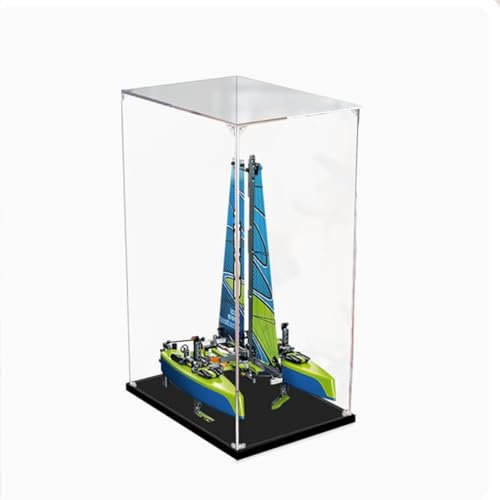 Acrylic Display Case Box Compatible Lego 42105 Floating Catamaran Model, Protection, Dustproof Display Case Gift Model, Transparen,Compatible with Lego (Only Display Case ) (3MM)