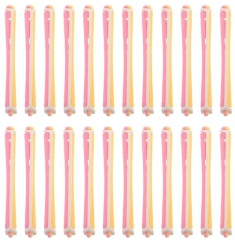 VALICLUD Lot de 24 bigoudis flexibles en plastique pour femme - Fer à friser polyvalent - Rouleaux légers pour permanentes froides - Pratique - DIY