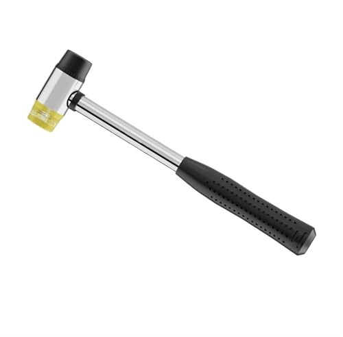 MRVAKDYDI Schwarzer Gummihammer, Rubber Mallet Black 450g Head Weight for Flooring Woodworking Laminate Tile Installation