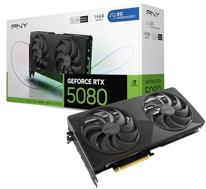 PNY NVIDIA GeForce RTX™ 5080 Slim Dual-Lüfter, Dual-Slot OC-Grafikkarte